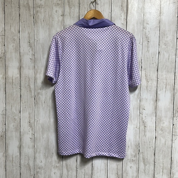 Yatta Golf Lavender Checkered Polo Shirt Size Small - Picture 6 of 7